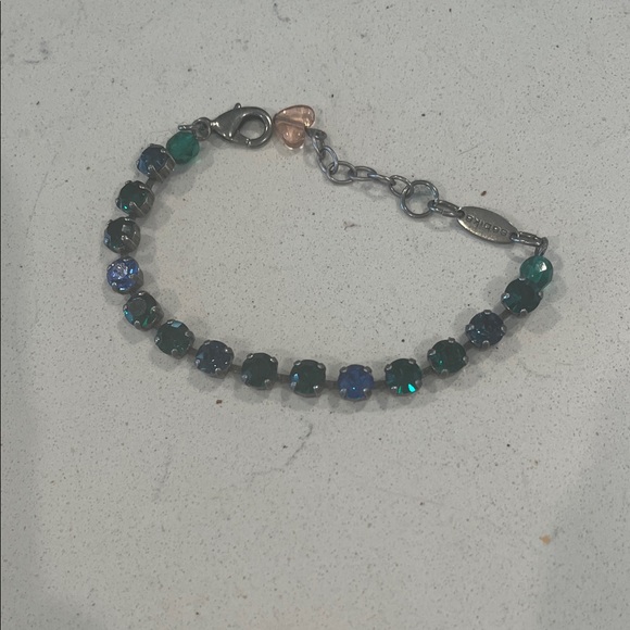 Swarovski Blue and Green Crystal Bracelet - Picture 1 of 4